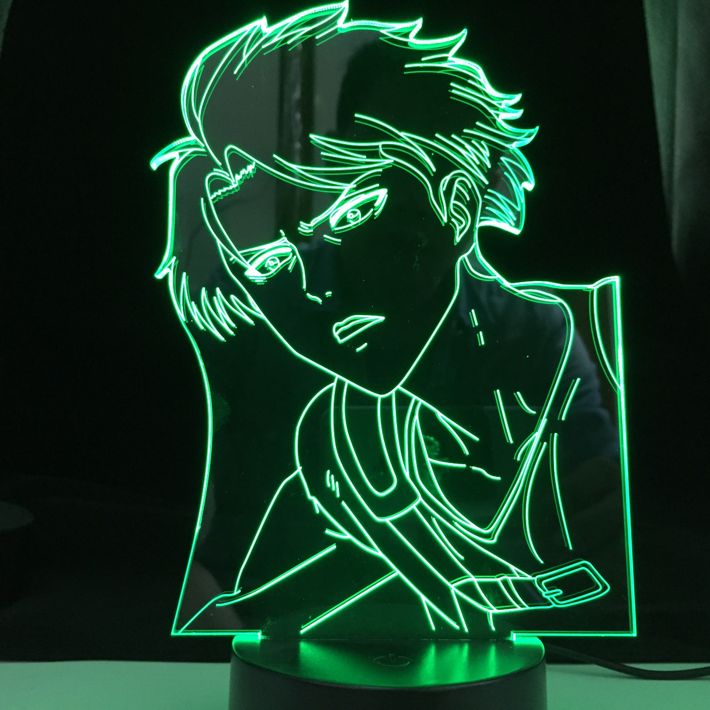 Attack on Titan Levi Ackerman Acrylic 3d Lamp for Home Room Decor Light Child Gift Levi Ackerman LED Night Light Anime
