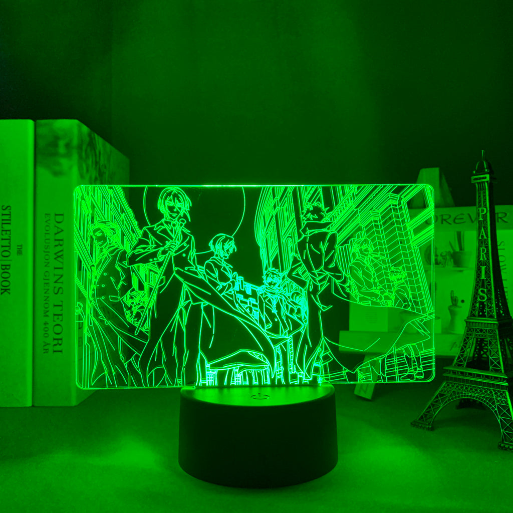 Manga Moriarty The Patriot 3D LED Lamp Anime Figure Bedroom Desk Decoration Small Night Light for Children's Festival Birthday Gifts Neon Lights With Remote