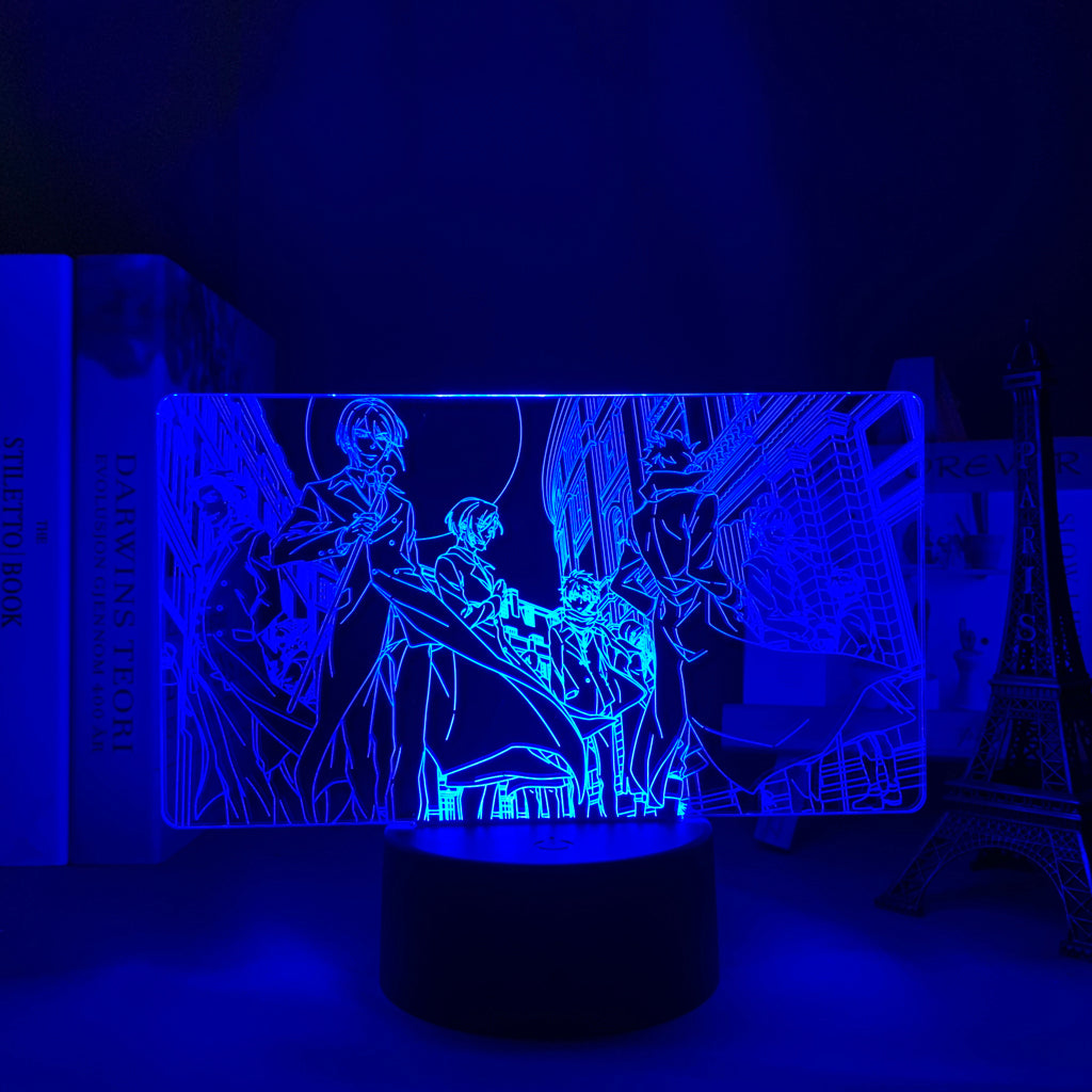 Manga Moriarty The Patriot 3D LED Lamp Anime Figure Bedroom Desk Decoration Small Night Light for Children's Festival Birthday Gifts Neon Lights With Remote