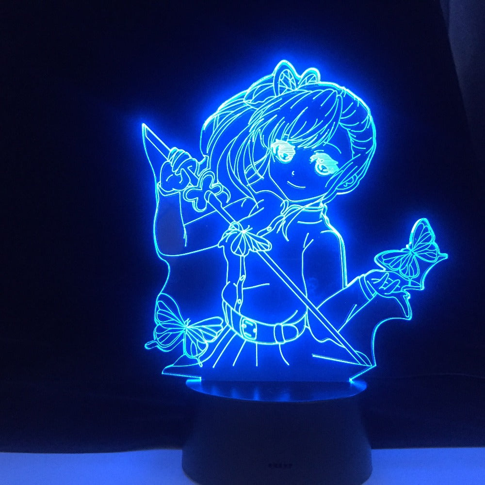 Night Light Anime Demon Slayer Kimetsu No Yaiba Tsuyuri Kanao Home Decor Children's Festival Birthday Gifts 3D Lamp 7 Color Changes With Remote Control