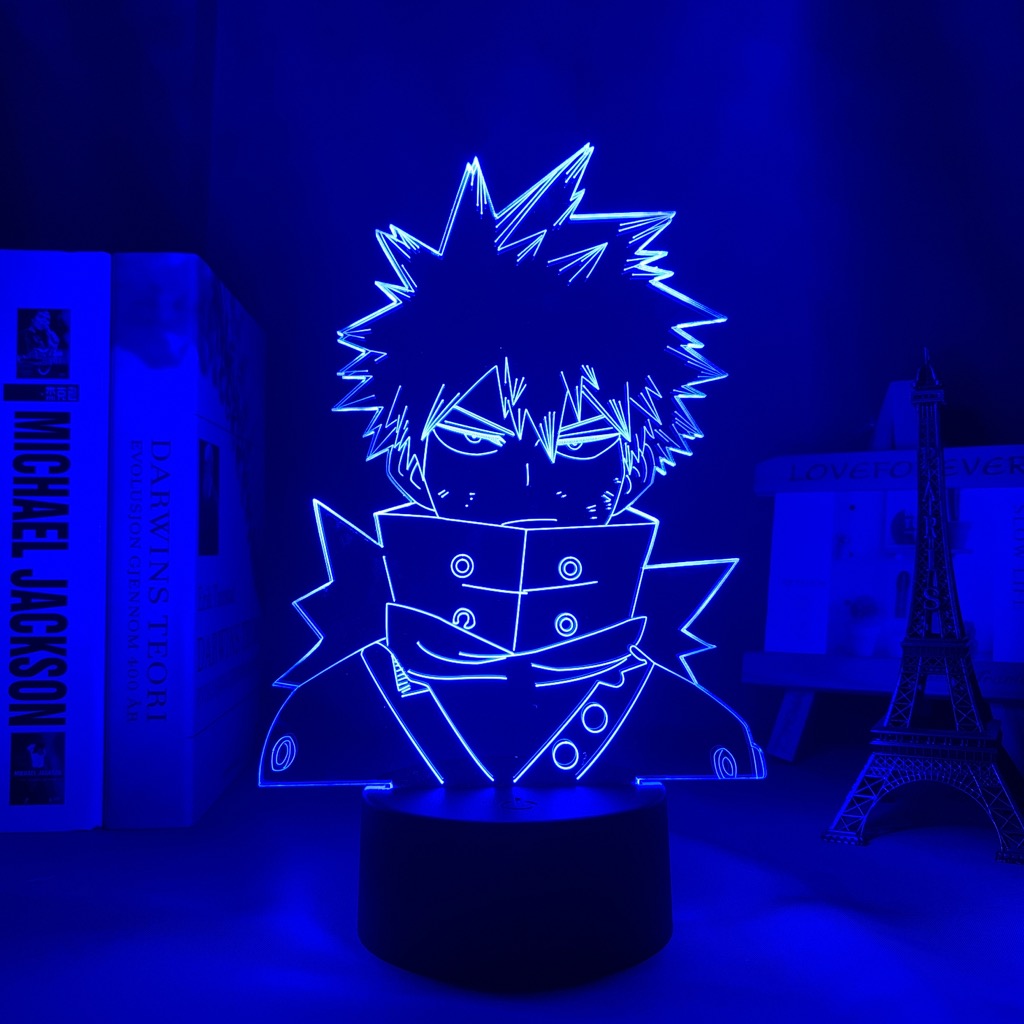 3d Led Night Light Anime My Hero Academia for Bedroom Decor Birthday Gift Manga Gadget My Hero Academia Katsuki Bakugo Lamp 3d