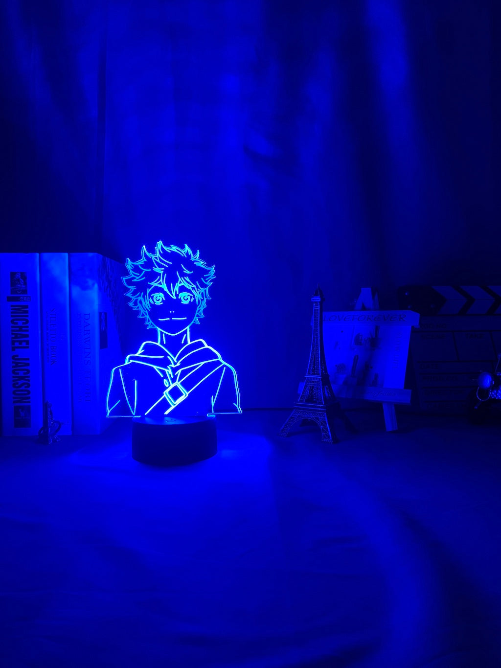Acrylic Led Night Light Anime Haikyuu Shoyo Hinata Figure for Kids Bedroom Decor Nightlight Cool Manga Gadget Child Table Lamp