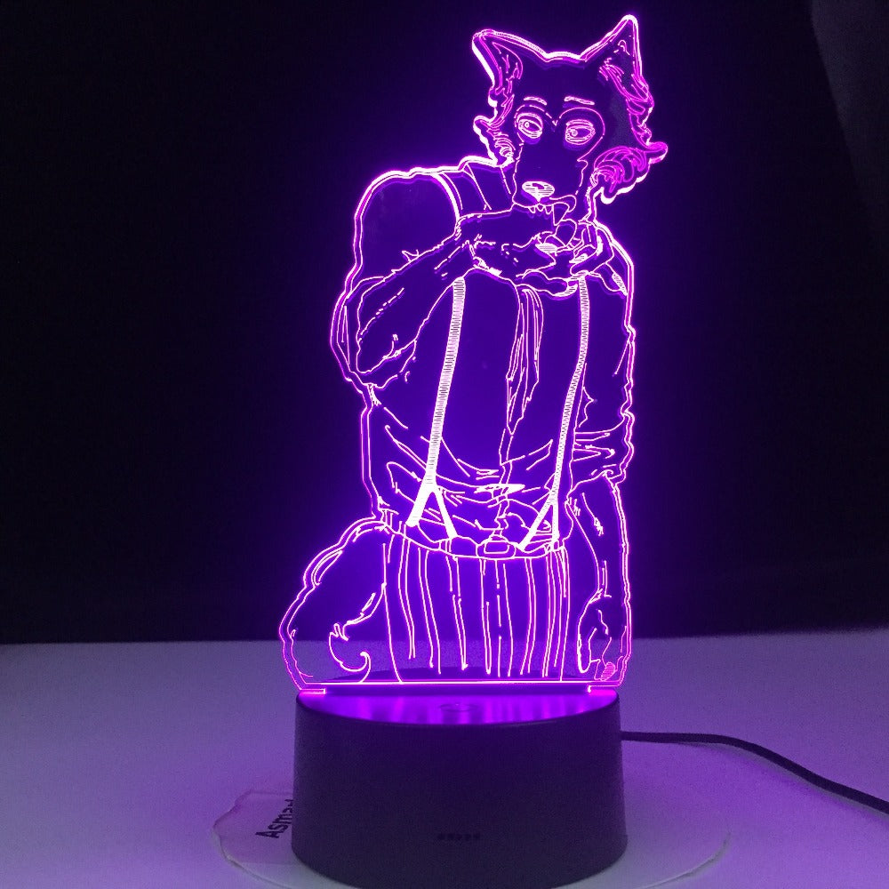 Beastars Fox Human Legosi Figure 3d Night Light for Kids Bedroom Decoration Nightlight Anime Gift USB Table Lamp Dropshipping