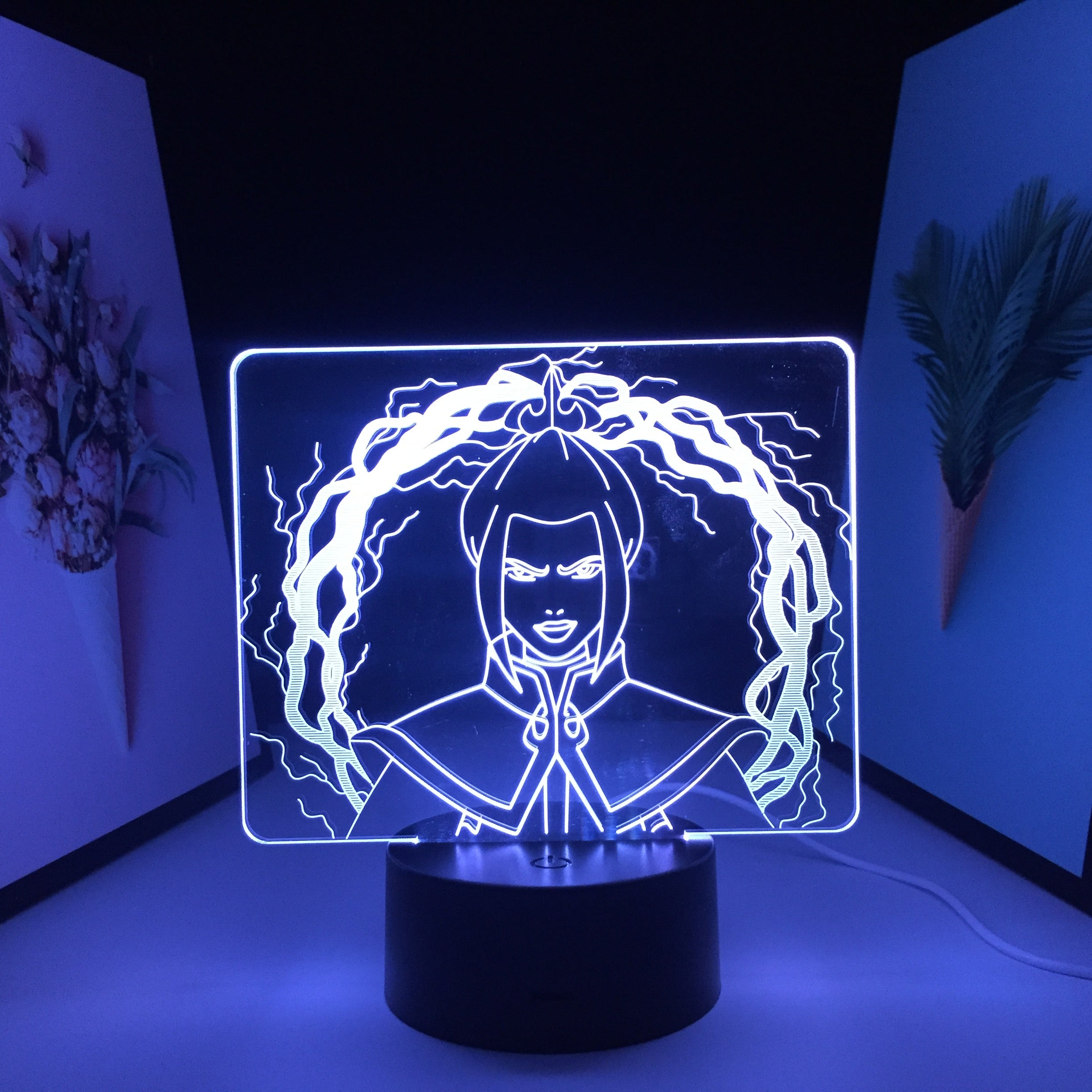3D LED Night Light Avatar The Last Airbender Azula Home Bedroom Table Decoration for Children's Festival Birthday Gifts Acrylic 7 Color Changes