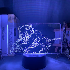 Kimetsu No Yaiba Inosuke Hashibira Small Night Light for Kids Home Decor  USB link Charging Neon Lights 3D LED Lamp Anime