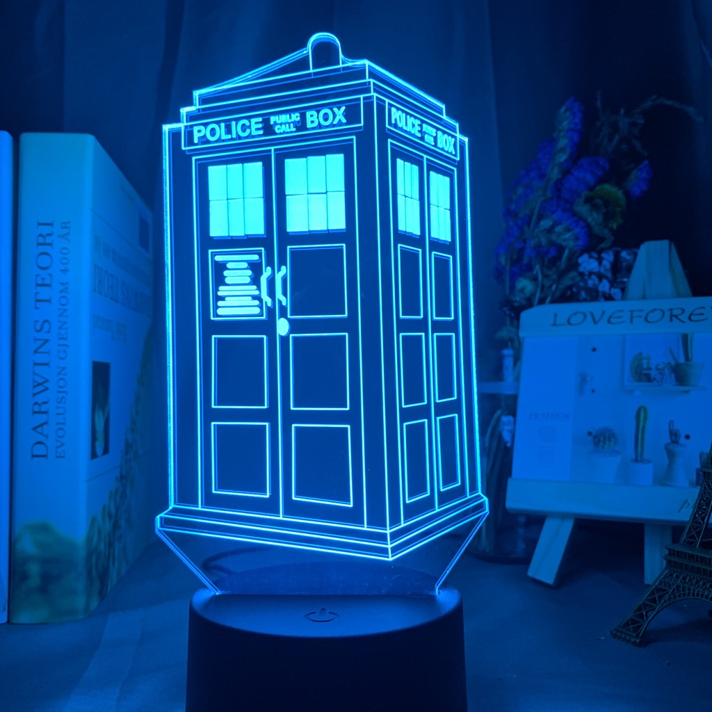 Doctor Who Call Box 3d Optical Led Night Light Lamp for Kids Bedroom Decoration Police Box Gift for Child Room Bedside Lamp