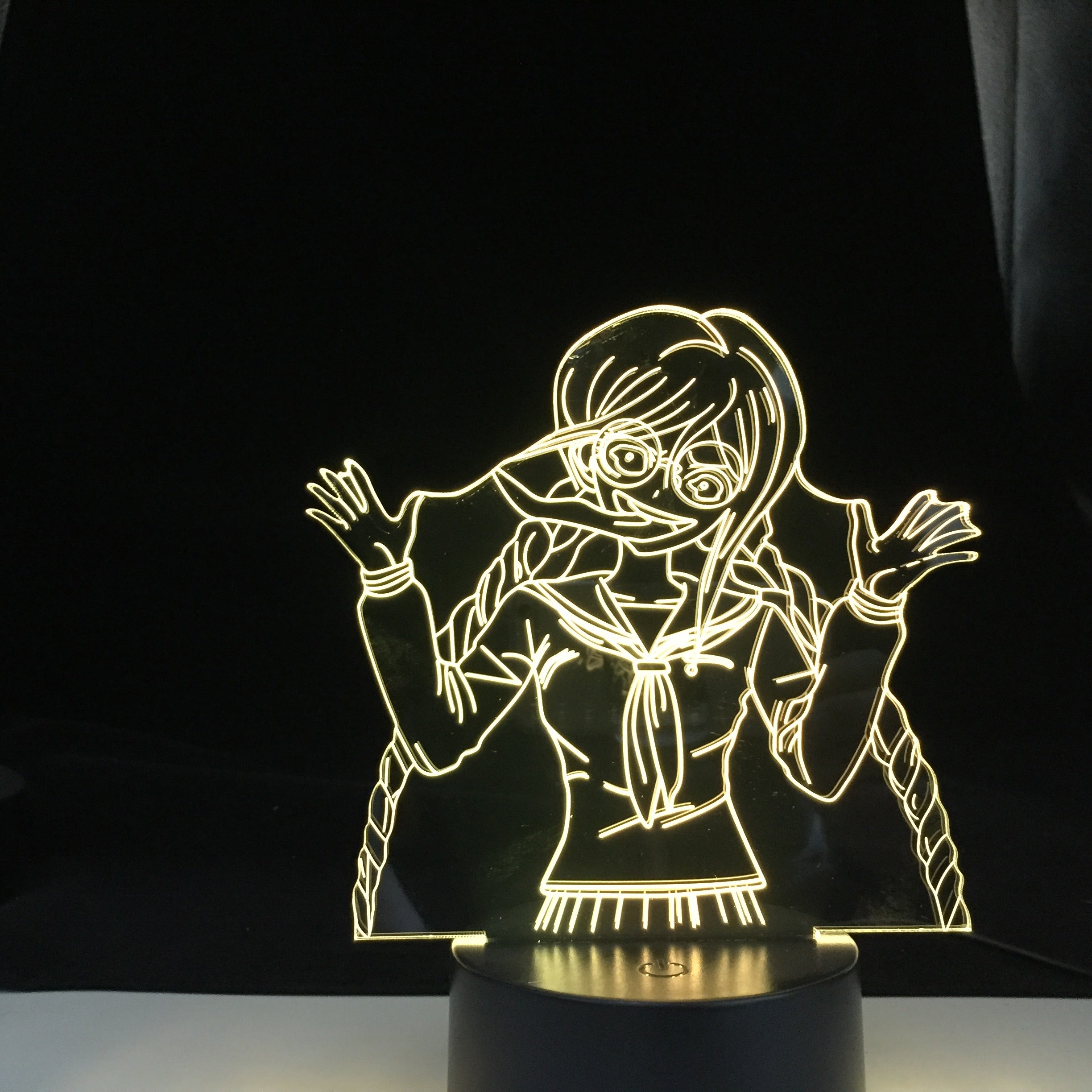 Danganronpa Toko Fukawa Led Night Light Lamp for Bedroom Decor Kids Gift Danganronpa Acrylic 3d Lamp Toko Fukawa