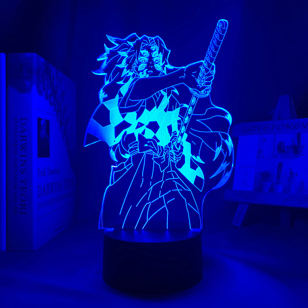 Kimetsu No Yaiba Kokushibou Anime Figure LED Lamp Home Bedroom Desk Decoration Small Night Light Children's Festival Birthday gifts