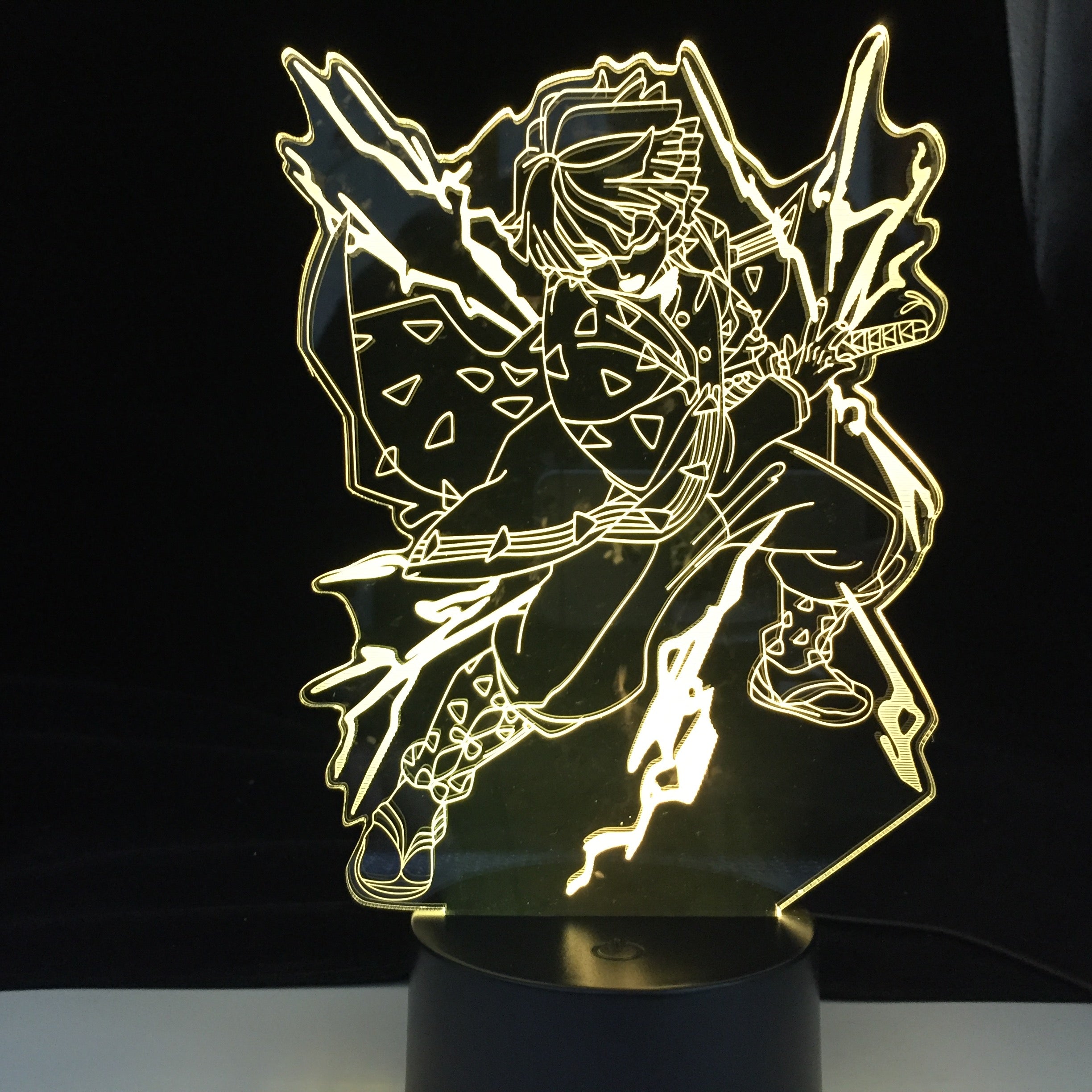 Agatsuma Zenitsu Light Kimetsu No Yaiba Led Night Light Anime Demon Slayer Lamp for Bedroom Decor Light Kids Child Birthday Gift
