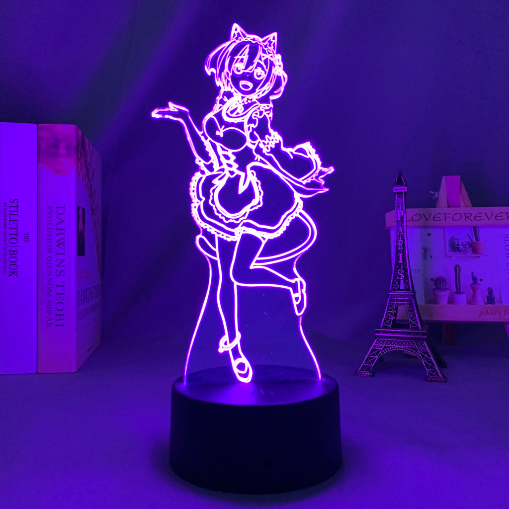 Manga Led Light Re Zero Starting Life In Another World 3D LED Lamp Anime Figure Multiple Color Changes With Remote Control USB link Charging Neon Lights