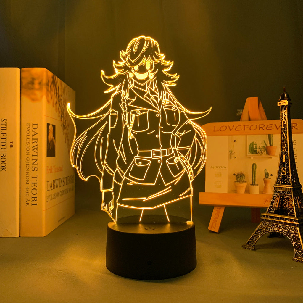 3D LED Lamp Anime Figure High Rise Invasion Nishi Yayoi Bedroom Desk Decoration Small Night Light for Children's Festival Birthday Gifts Neon Lights With Remote