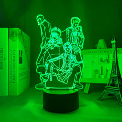 3D LED Lamp Anime Figure Bedroom Desk Decoration Small Night Light for Children's Festival Birthday Gifts Nana Black Stone Neon Lights With Remote
