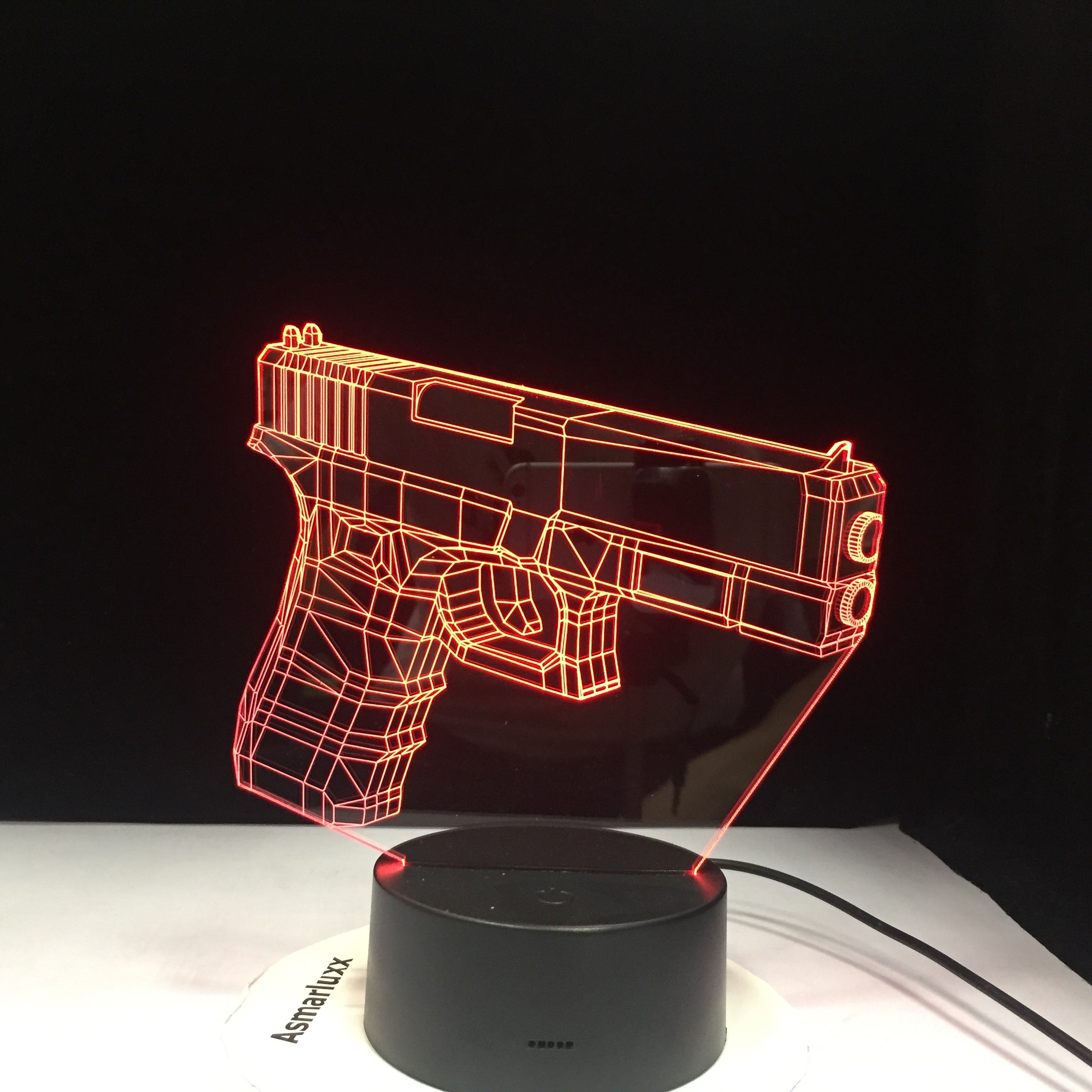 Infantry Night Light LED 3D Illusion USB Touch Sensor RGBW Child Kids Gift FPS Game Weapon Gun M4 AK 47 Table Lamp desk