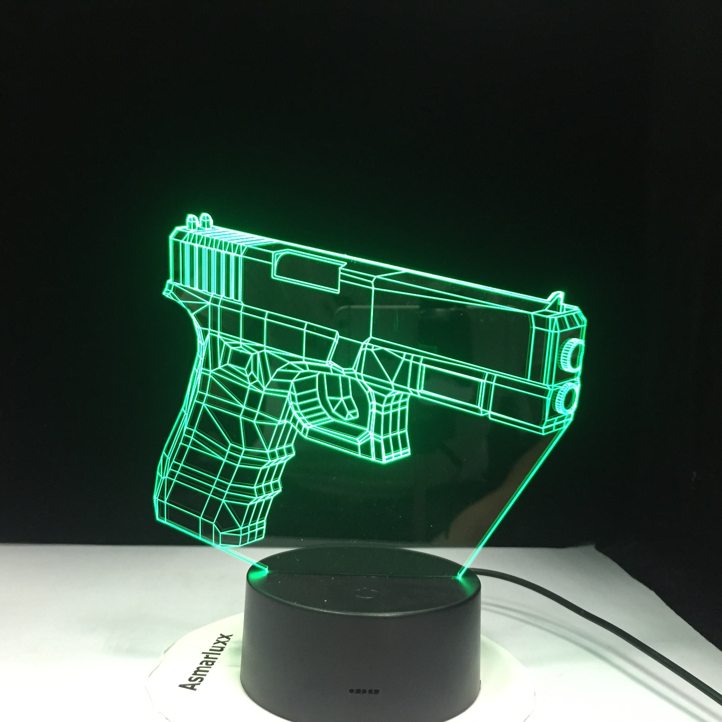 Infantry Night Light LED 3D Illusion USB Touch Sensor RGBW Child Kids Gift FPS Game Weapon Gun M4 AK 47 Table Lamp desk