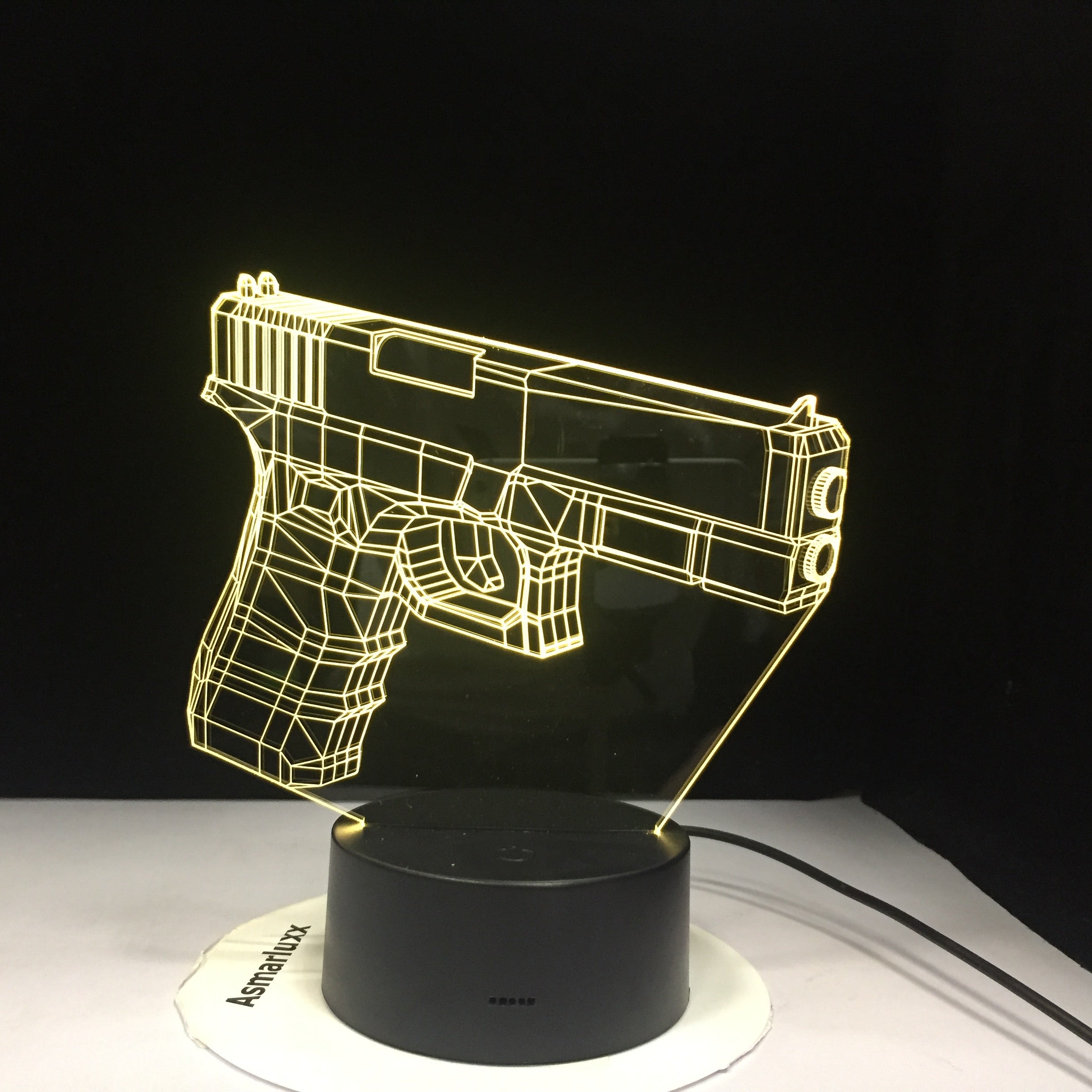 Infantry Night Light LED 3D Illusion USB Touch Sensor RGBW Child Kids Gift FPS Game Weapon Gun M4 AK 47 Table Lamp desk
