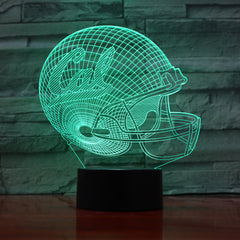 American Football Helmet 5 - 3D Optical Illusion LED Lamp Hologram