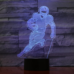 American football 1 - 3D Optical Illusion LED Lamp Hologram