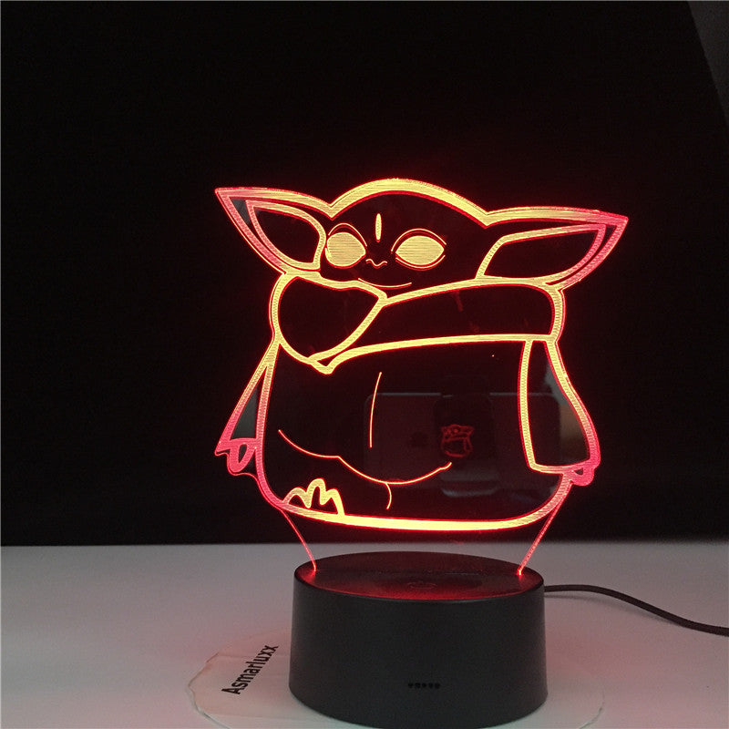 3d Led Night Light Star Wars Baby Yoda Figure for Kids Bedroom Decoration Child Gift Dropshipping Battery Powered Desk Lamp Meme
