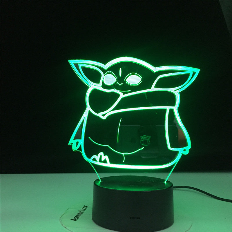 3d Led Night Light Star Wars Baby Yoda Figure for Kids Bedroom Decoration Child Gift Dropshipping Battery Powered Desk Lamp Meme