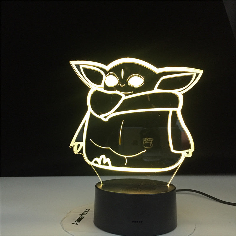 3d Led Night Light Star Wars Baby Yoda Figure for Kids Bedroom Decoration Child Gift Dropshipping Battery Powered Desk Lamp Meme