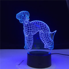 3D Bull Terrier Shape Designed LED Visual Lamp Pet Dog Puppy 3D Optical illusion Lamp Home Decor LED Night Light Table Lamp