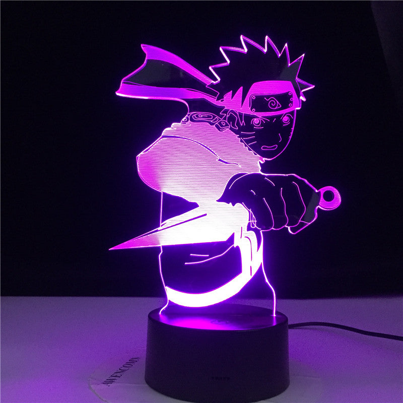 Anime Naruto Uzumaki Kids Led Night Light Team 7 Kakashi Hatake Child Bedroom Decor Colorful Nightlight Sasuke Uchiha 3d Lamp