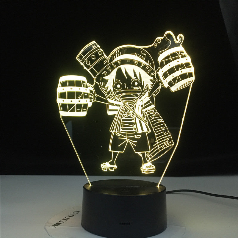 Roronoa Zoro Figure Anime ONE PIECE 3d Lamp Kids Nightlight for Child Bedroom Decorative Light Usb Desk Led Night Light Gift