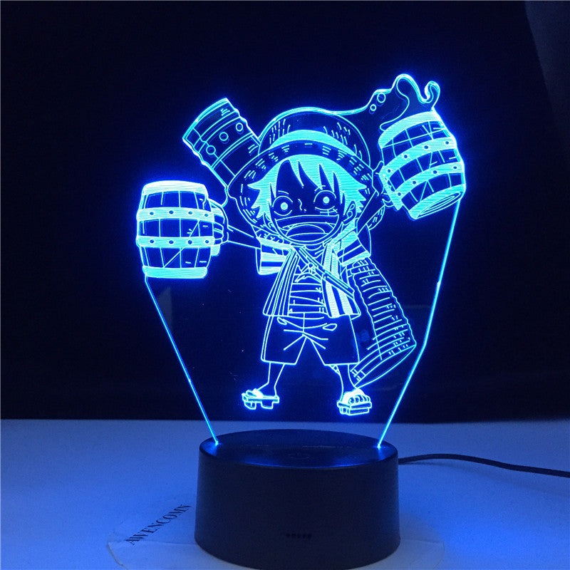 Roronoa Zoro Figure Anime ONE PIECE 3d Lamp Kids Nightlight for Child Bedroom Decorative Light Usb Desk Led Night Light Gift