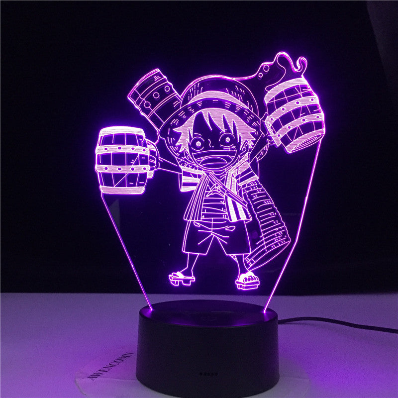 Roronoa Zoro Figure Anime ONE PIECE 3d Lamp Kids Nightlight for Child Bedroom Decorative Light Usb Desk Led Night Light Gift