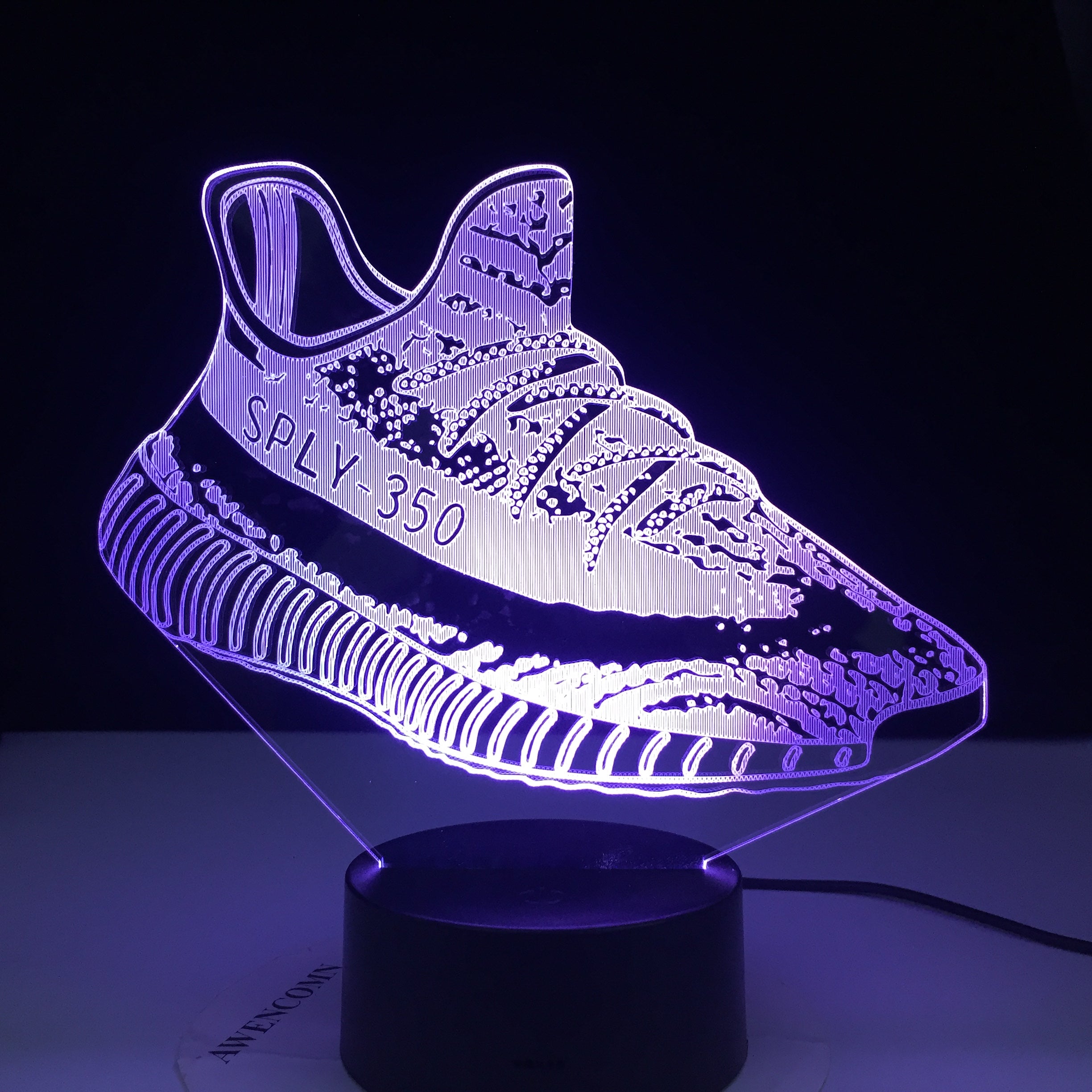 Creative Usb 3D Led Touch Switch Shoes Shape Atmosphere Night Light For Sports Fans Bedroom Movement Lighting Fixture Desk Lamp