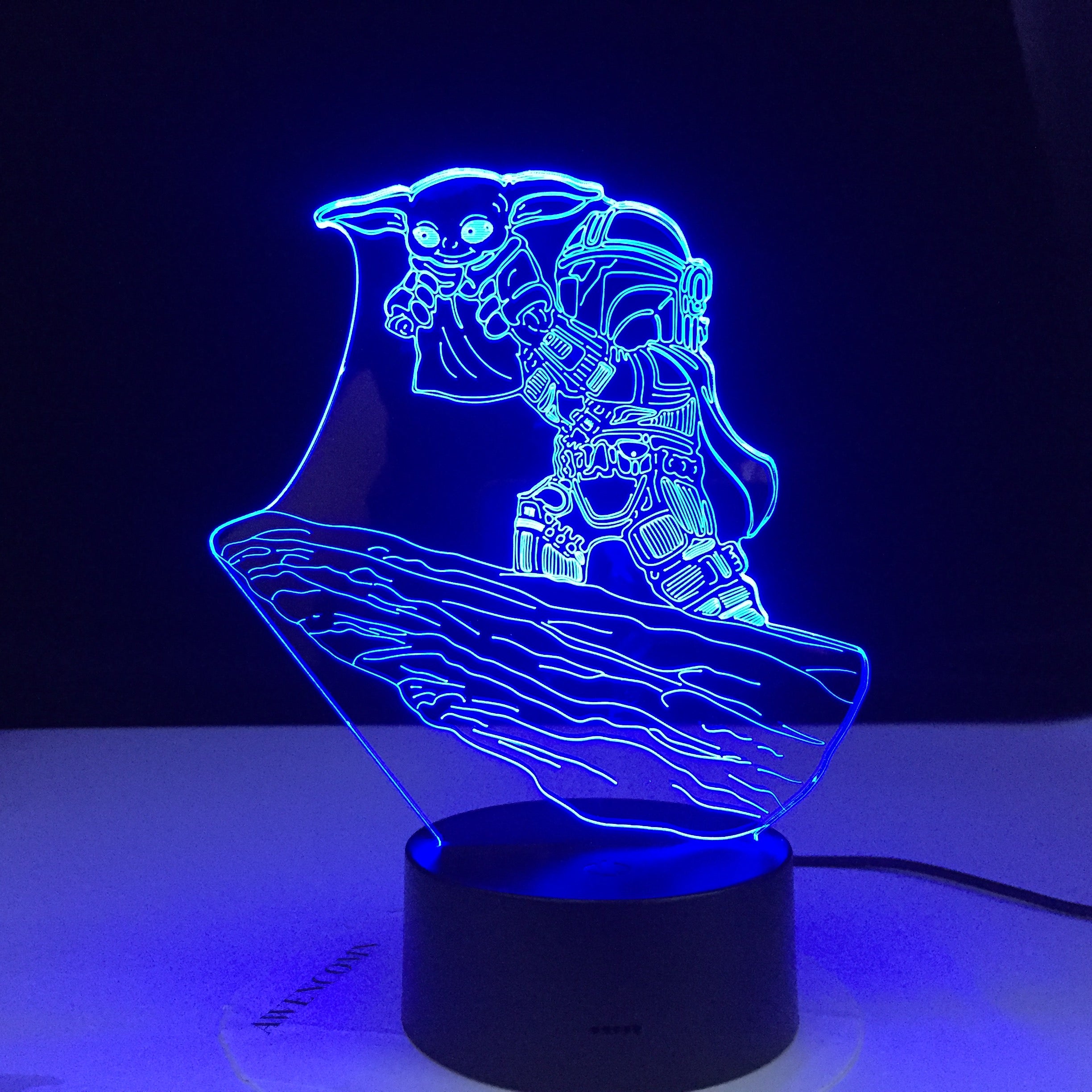 Star Wars Yoda Figure Desk Lamp for Kids Bedroom Decor Table Lamp Children Projection Light 3d Led Night Light Dropshipping