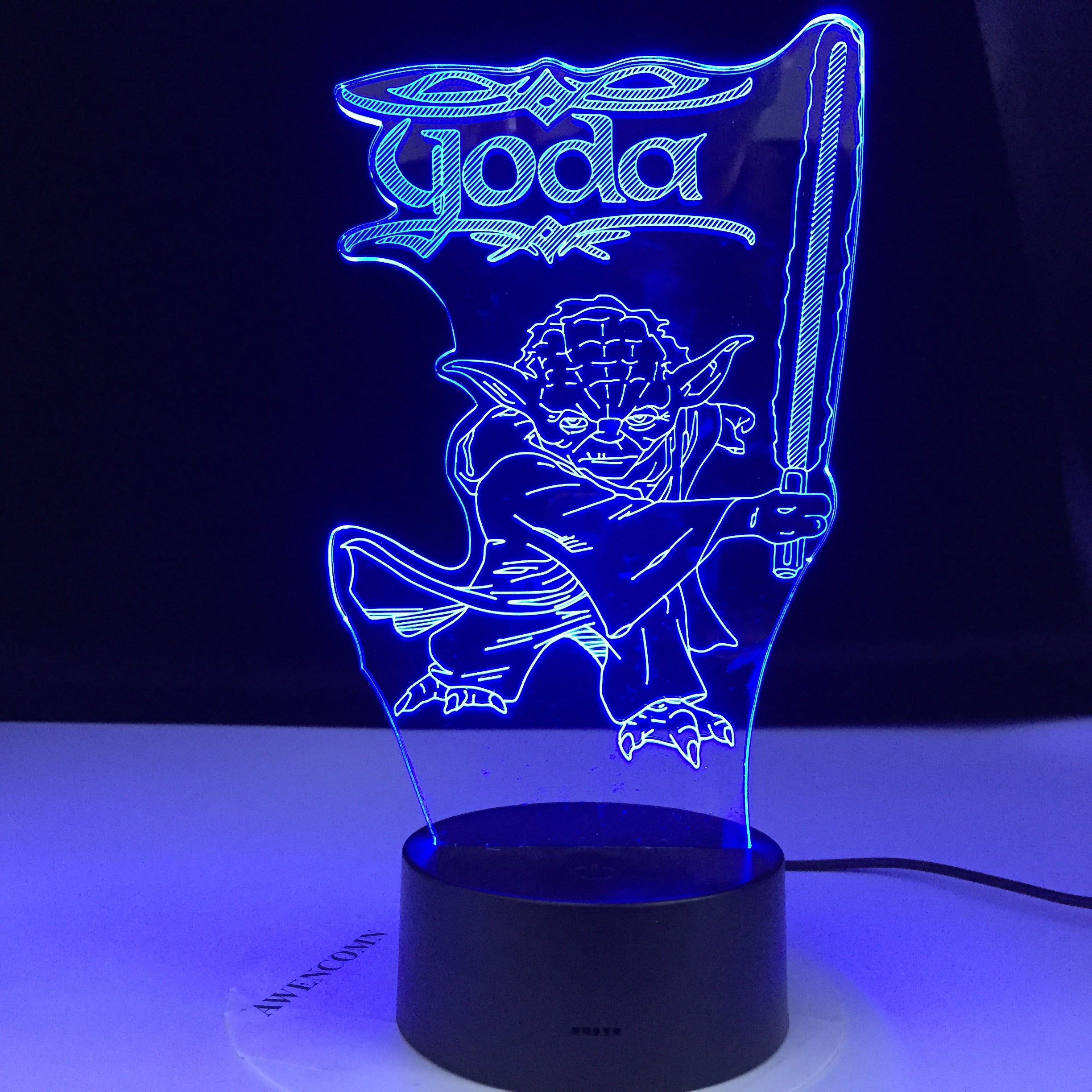 3d Led Night Light Star Wars Yoda Figure Desk Lamp for Kids Bedroom Decor Table Lamp Children Projection Light Star Wars Yoda