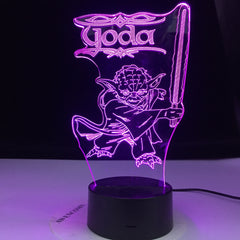 3d Led Night Light Star Wars Yoda Figure Desk Lamp for Kids Bedroom Decor Table Lamp Children Projection Light Star Wars Yoda