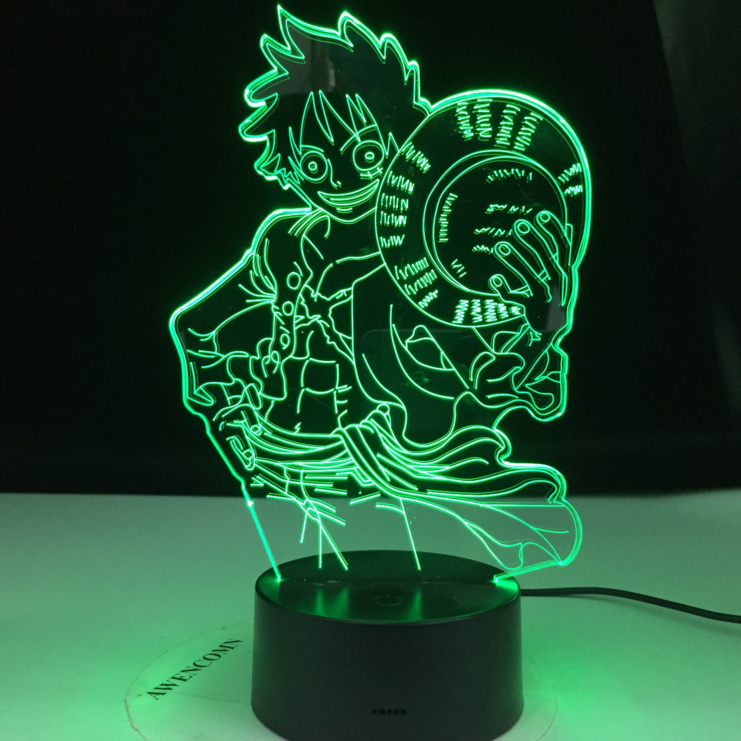 One Piece Luffy Figure 3D Lamp Anime Table Lamp USB Color Changing luminaria Child Sleeping LED Night light Boy Birthday Gift
