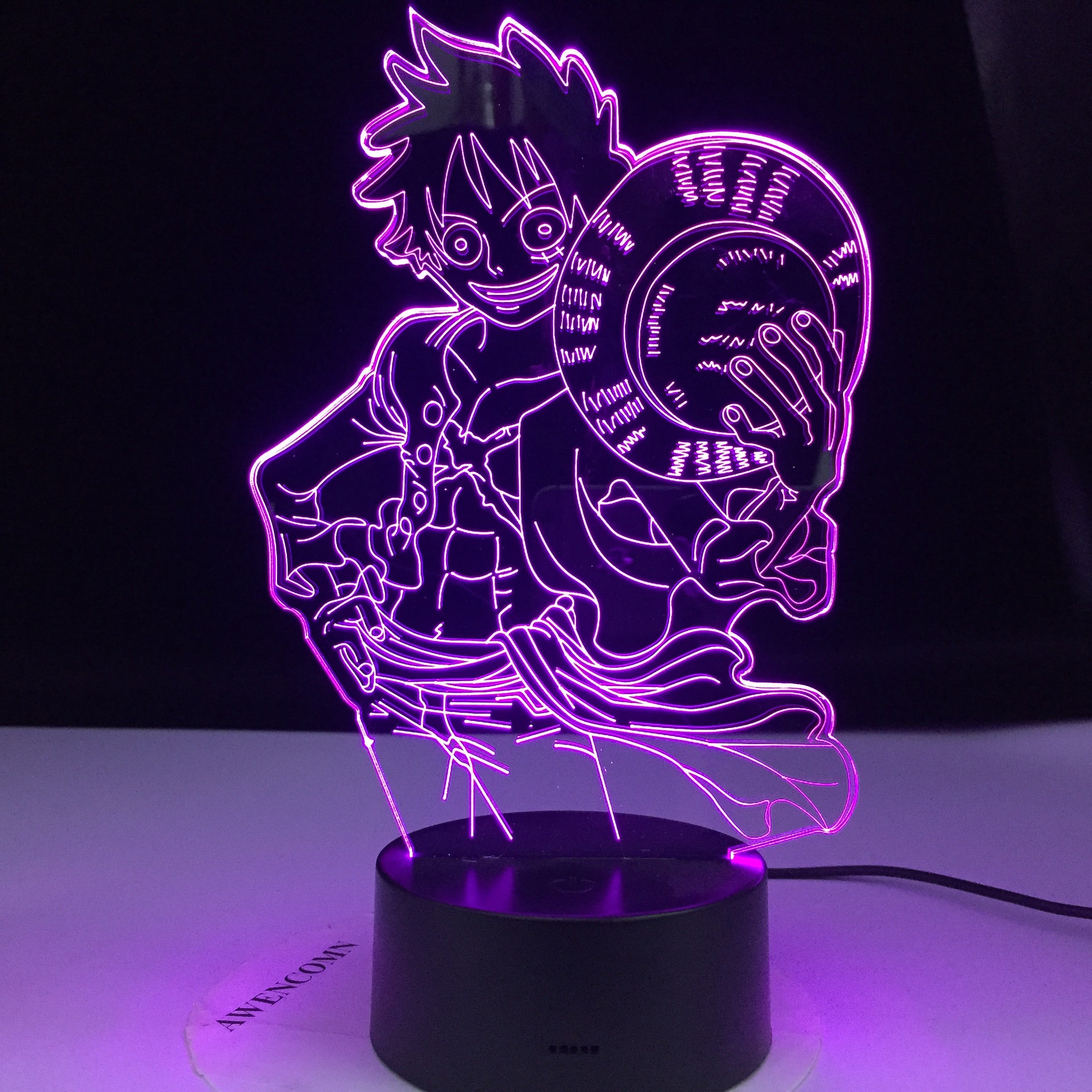 One Piece Luffy Figure 3D Lamp Anime Table Lamp USB Color Changing luminaria Child Sleeping LED Night light Boy Birthday Gift