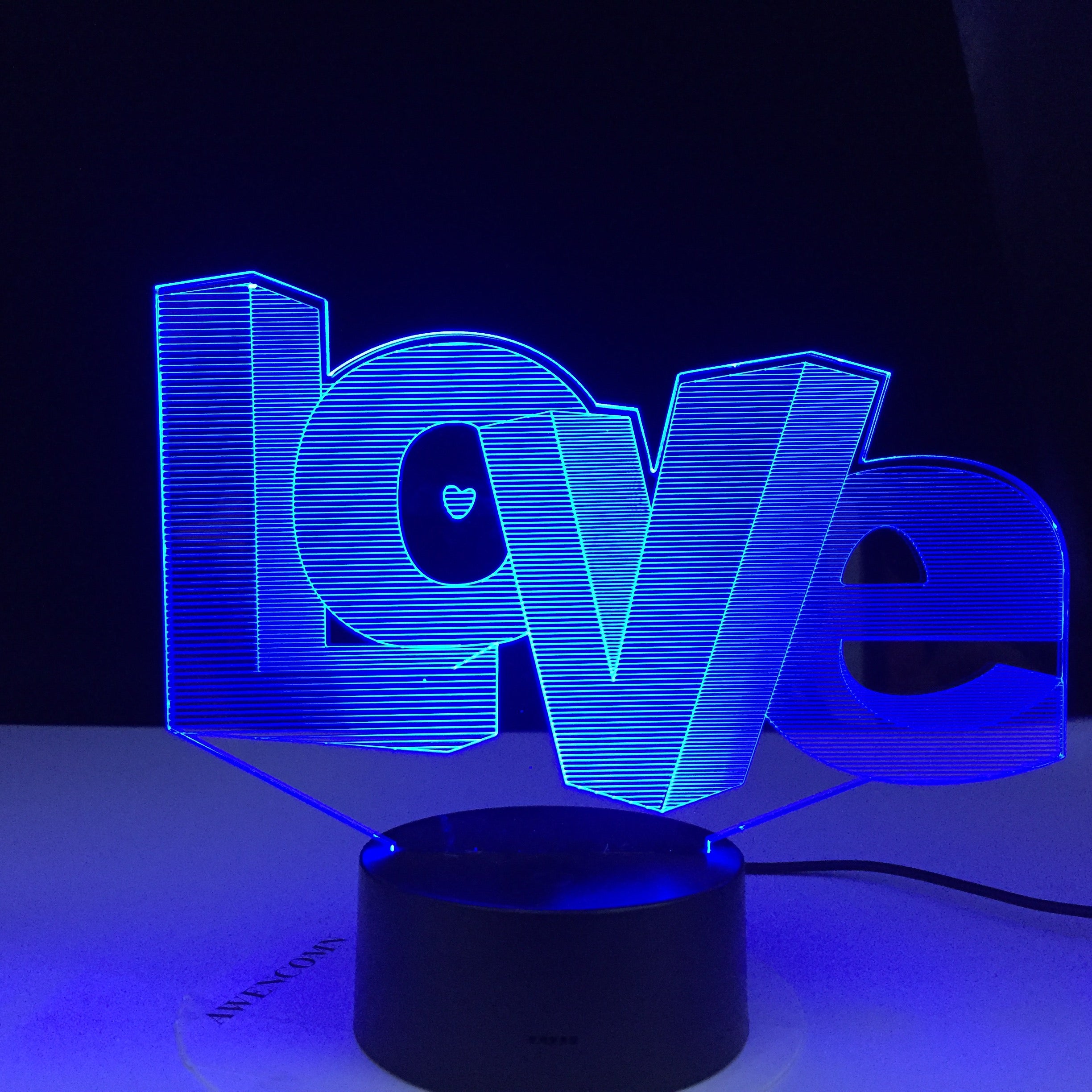 LOVE Letter 3D Night Light Creative illusion Deak Lamp Home Bedroom Decoration Lighting For Kids Parents Lovers Gifts Stuff