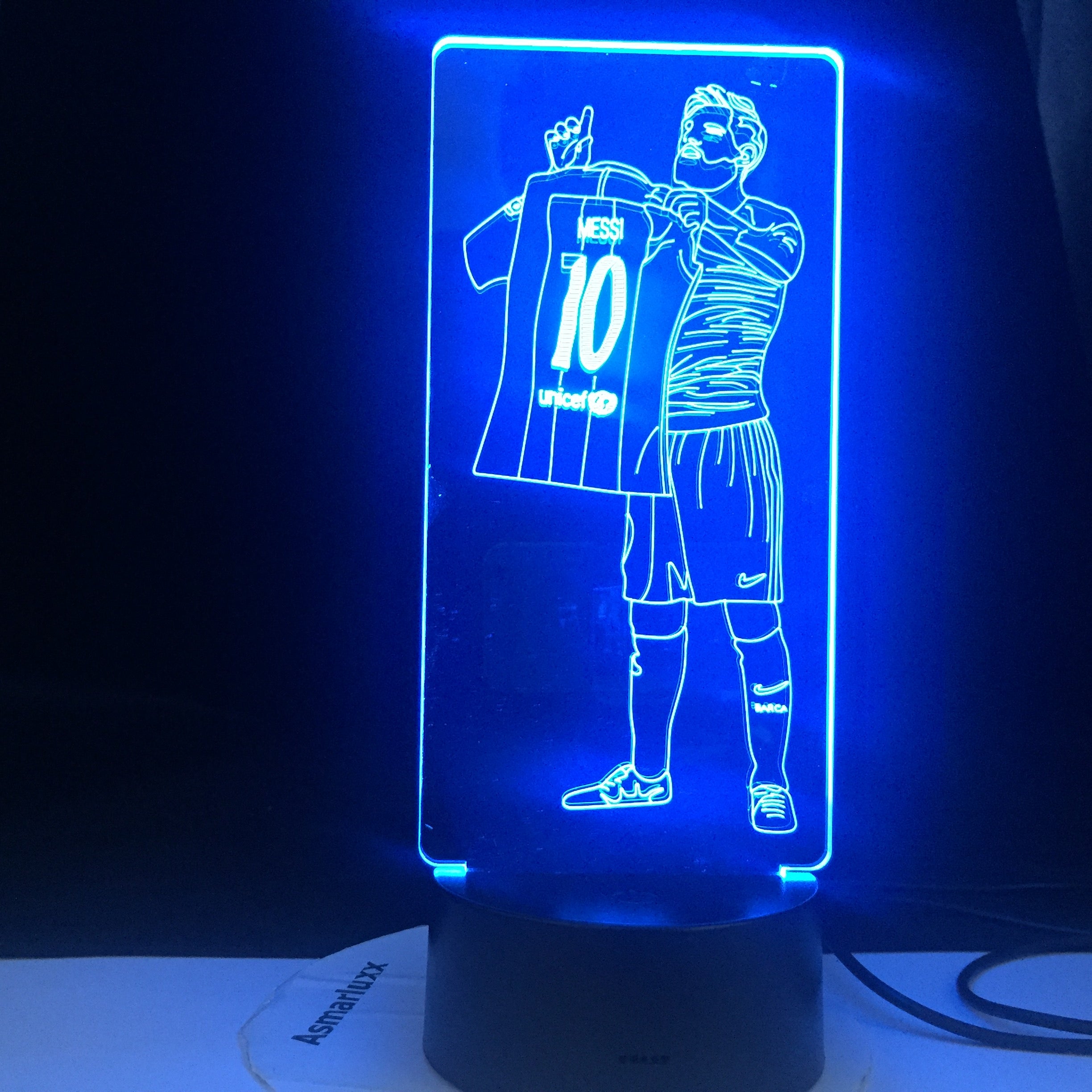 Messi Football Star 10 Figure Led Night Light for Home Room Decoration Nightlight Something about Football Gift Table 3d Lamp