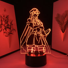 Akame Ga Kill Anime 3D Lamp Esdeath LED Night Light for Birthday Gift Room Decor Nightlight Manga Esdeath Figure Neon Light