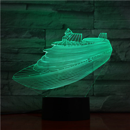 Boat 1 - 3D Optical Illusion LED Lamp Hologram