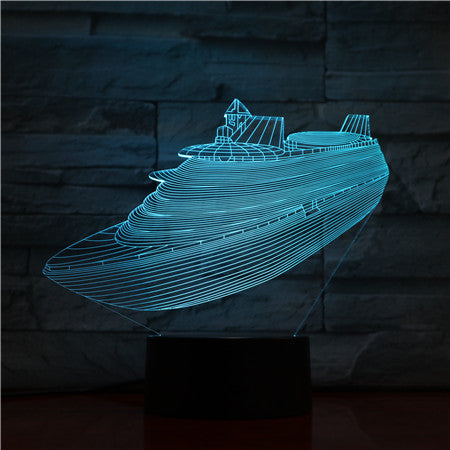 Boat 1 - 3D Optical Illusion LED Lamp Hologram