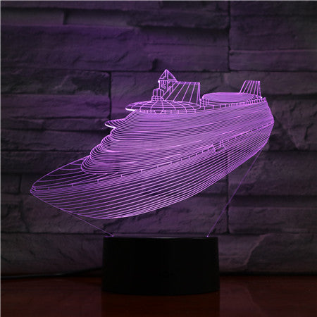 Boat 1 - 3D Optical Illusion LED Lamp Hologram