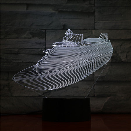 Boat 1 - 3D Optical Illusion LED Lamp Hologram