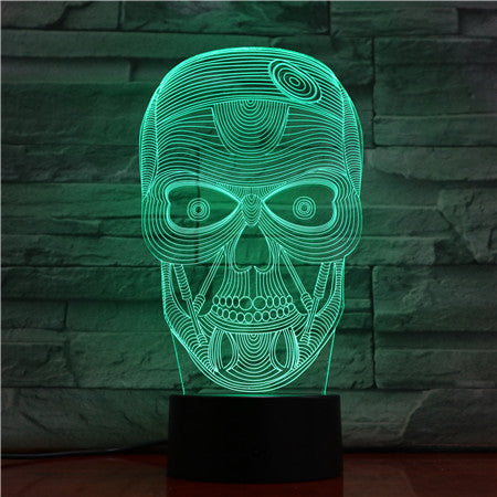 Skull 1 - 3D Optical Illusion LED Lamp Hologram
