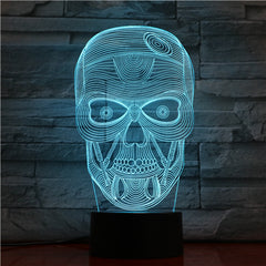 Skull 1 - 3D Optical Illusion LED Lamp Hologram