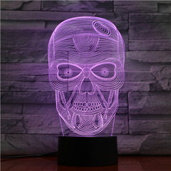 Skull 1 - 3D Optical Illusion LED Lamp Hologram