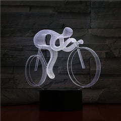 Сyclist - 3D Optical Illusion LED Lamp Hologram