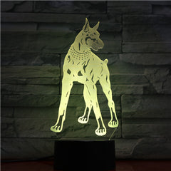 3D Dog Colorful Table Lamp Touch Control 7 Color Changing Acrylic Baby Night Light USB Decorative Kids Christmas Gifts 1419