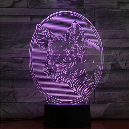Boar - 3D Optical Illusion LED Lamp Hologram