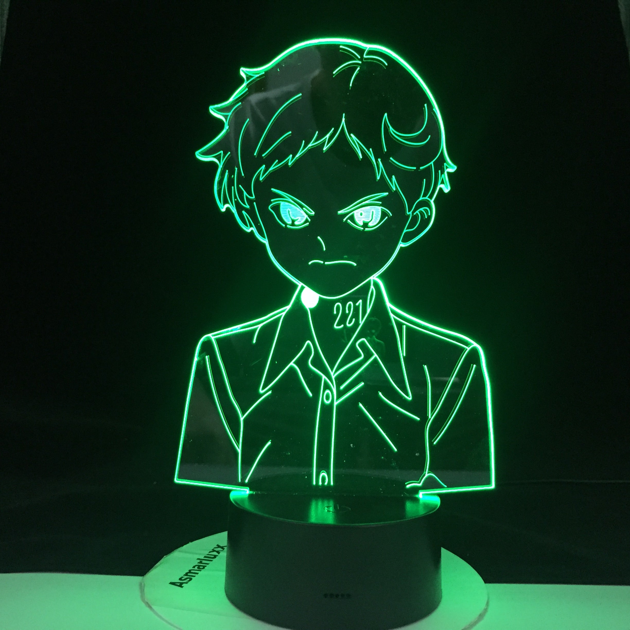 The Promised Neverland Led Night Light for Home Room Decor Kids Child Nightlight Bedside Desk Lamp Emma Figure Japanese Manga