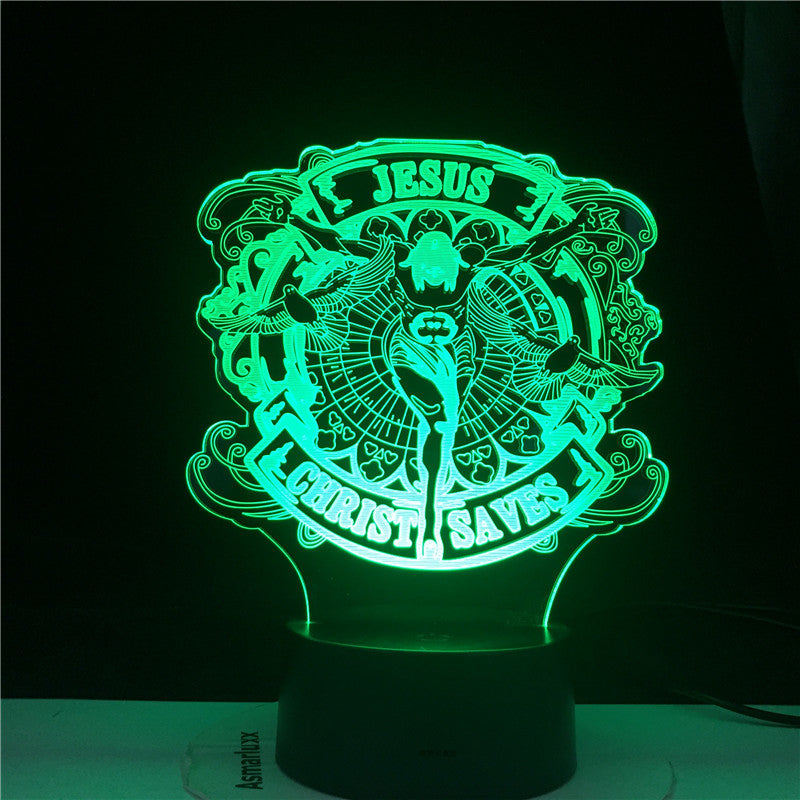 Jesus Figure Character 3d Table Lamp for Children Bedroon Decoration Led Remote Control Night Light Table LED Light